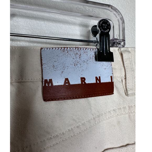 Marni Floral Print Flared Floral Painted Denim Jeans 31 - Picture 6 of 14